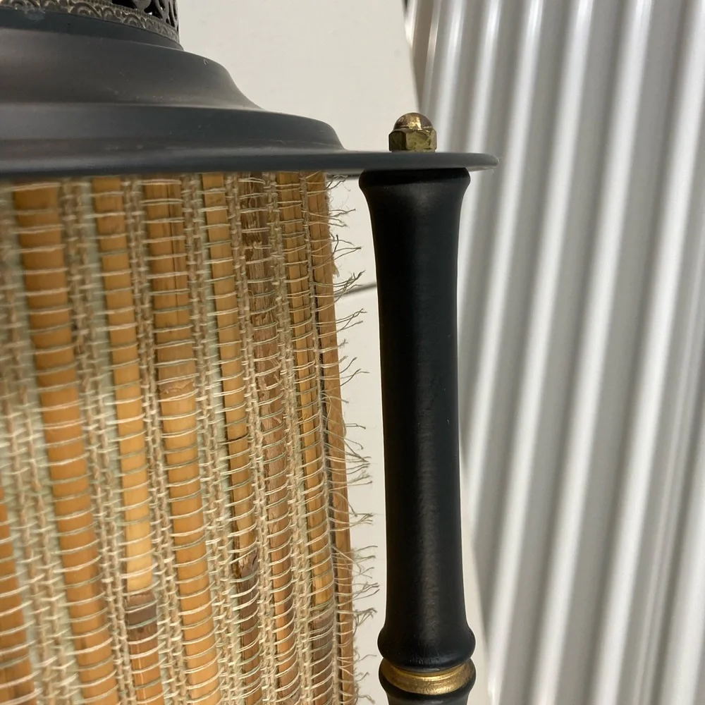Vintage Metal and Bamboo Wired Lantern